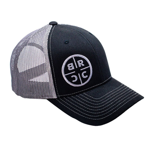 BRCC Circle Logo Trucker Hat - Black/Grey Mesh